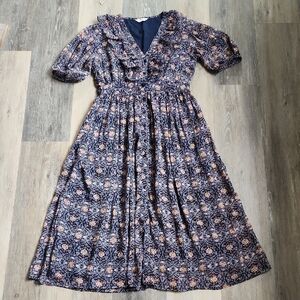 ASOS OBJECT Floral V-Neck Midi Dress